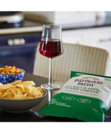 Fairfields Farm Crisps - Sea Salt & Aspall Cyder Vinegar Hand Cooked Potato Crisps 150g | Pack of 5 - Buy Online on GoSupps.com