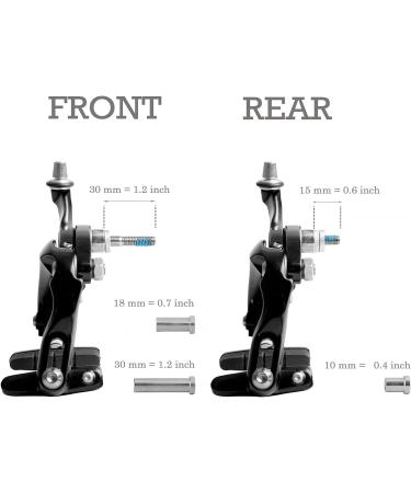 Tektro R559 Long Reach Brake Calipers for Old School Road Bike 700C Frames - 55-73mm, Black Pair - Buy Online on GoSupps.com