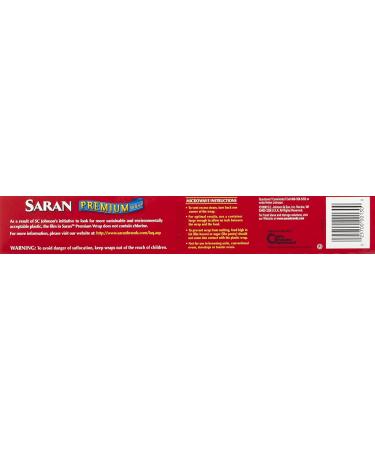 Saran Premium Heavy Duty Plastic Food Wrap 100 Sq Ft