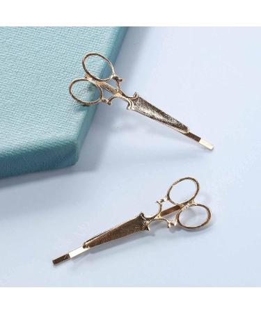 Yheakne Gold Hair Clip with Scissors | Trendy Metal Hairpins & Decorative Accessories for Women & Teens | Perfect Gift Idea - Buy Online on GoSupps.com