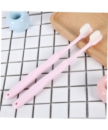 FRCOLOR 2 Pack Fur Toothbrushes - Stylish & Eco-Friendly Cleaning Design for Effective Oral Care - Buy Online on GoSupps.com