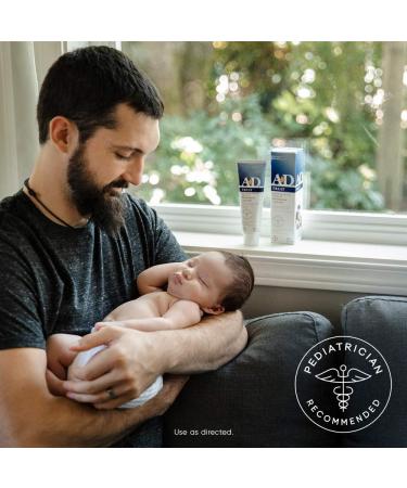 A+D Zinc Oxide Diaper Rash Cream 1.5oz - 10% Zinc Oxide, 1% Dimethicone - Gentle Baby Skin Care Treatment - Buy Online on GoSupps.com