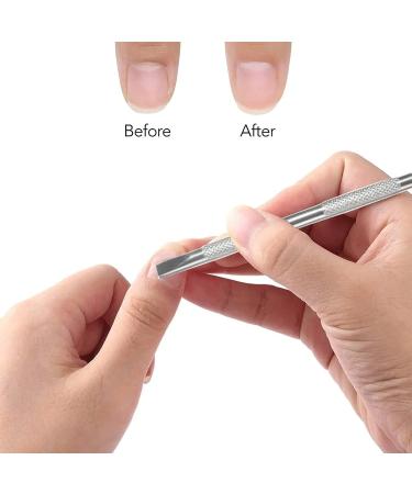 Krisp Beauty Dual Ended Cuticle Pusher Set - Surgical Grade Stainless Steel Manicure & Pedicure Tools - Buy Online on GoSupps.com