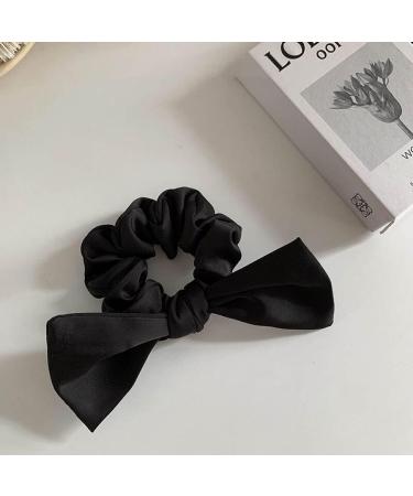 Wendalern Black Headband Headwear Bow Bowknot Scrunchies Elastic Hair Ties Ropes Ponytail Holder Accessories Simple Ponytail for Women Girls - Buy Online on GoSupps.com