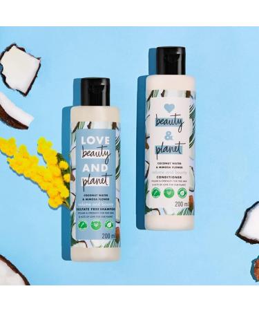 Buy Love Beauty & Planet Coconut Water & Mimosa Flower Shampoo & Conditioner - Paraben-Free Organic Coconut Oil 200ml | International Shipping Available - Buy Online on GoSupps.com