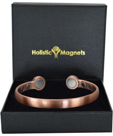 Holistic Magnets Solid Copper Magnetic Bracelet Men Women Copper Bangle High Power Neodymium Magnets Unisex Adjustable HPC - M: Wrist 16–19.5cm/6.3–7.7”