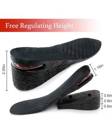 4-Layer Height Increase Insoles - Adjustable 1.2 to 2.95 Inches - Air Cushion Shoe Lifts for Men and Women - Buy Online on GoSupps.com
