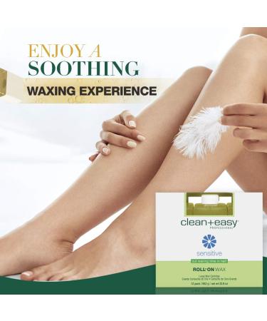 Clean + Easy Sensitive Roll-On Wax Refill 12-Pack - Ideal for Sensitive Skin & All Hair Types - Buy Online on GoSupps.com