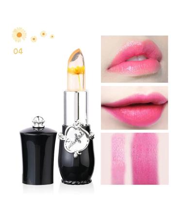 Transparent Flower Color Change Lipstick - Moisturizing & Durable #04 | Long-Lasting Temperature Reactive Lip Balm - Buy Online on GoSupps.com