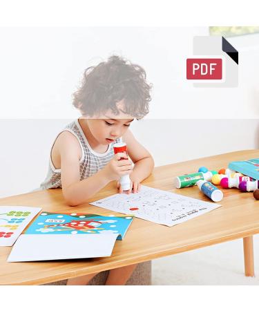 JORNERDN Dot Markers for Toddlers Kids - 8 Colors - Water-Based Non-Toxic Bingo Daubers - 60ml - Fun Preschool Crafts Art Supplies - Includes 580 Pages Activity E-BOOK - Buy Online on GoSupps.com