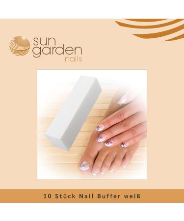 Buy Buffer White Nail Files - 10 Pieces for Manicure & Pedicure | Perfect for Nail Modelling - International Shipping Available - Buy Online on GoSupps.com