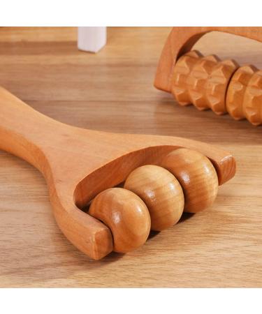 Buy Pieces Wooden Trigger Point Massage Roller - Body & Facial Gua Sha Tool for Neck & Face - International Shipping Available - Buy Online on GoSupps.com