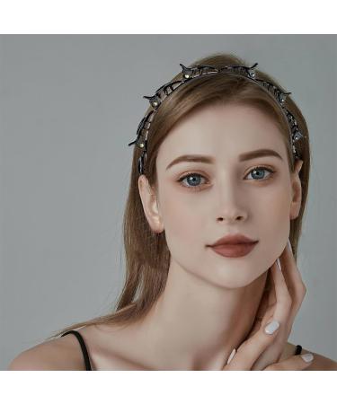 wllqinte Women's Headband with Clips 2 Pieces Headband with Clips 2024 Black Twist Braid Headband Headband Hair Holder Hair Accessories Hair Band for Styling Long and Short Hair - Buy Online on GoSupps.com