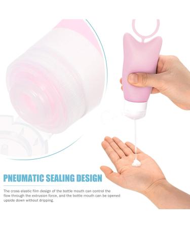 EXCEART 1 Set 2 Silica Gel Bottle Cream Container Lotion Holders Squeeze Tube Liquid Containers Diffuser Empty Cream Tubes Silicone Storage Containers Travel Pink Shampoo Pop - Buy Online on GoSupps.com