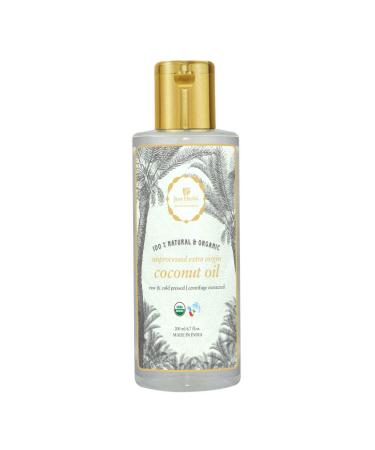 Natural & Organic Cold Pressed Extra Virgin Coconut Oil with Vitamin E - SLS & Paraben Free 6.7 fl.oz.