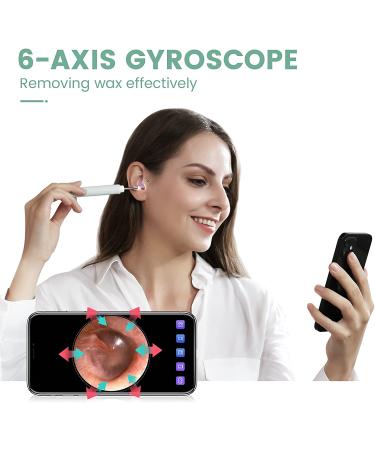 Ear Wax Removal Tool with Otoscope Camera & 6 LED Lights - Compatible with iPhone, Android, Tablet - Green - Buy Online on GoSupps.com