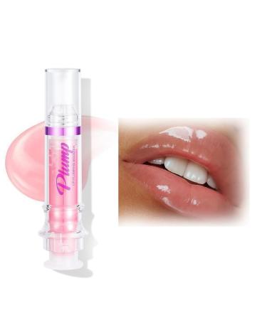 Lip Plumper 6 Colors Moisturizing Glossy Plumping Lip Gloss Long Lasting Hydrating Natural Lip Plumper for Women Girls (Color 01)
