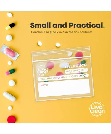 125 Pack Pill Pouches for Medicine Travel - Upgraded Thickness Pill Bags for Daily Medication Organizer - Small Pills 3x2.8 Inch - Buy Online on GoSupps.com