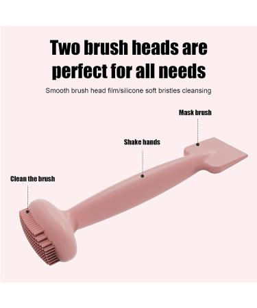 Silicone Face Scrubber | Silicone Facial Scrubber Dual Head Waterproof Soft Facial Scrubber Skin Friendly Mud Film Brush For Manual Cleaning Kagrote Leather Powder 2pcs - Buy Online on GoSupps.com