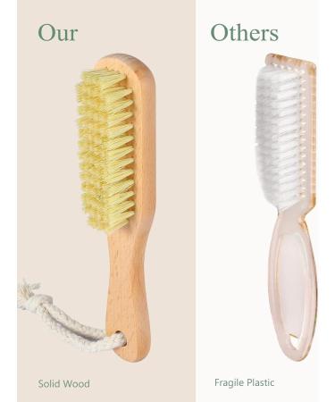 Nail Brush for Cleaning Fingernails Larbois Wooden Nail Brushes Fingernail Brush for Cleaning Nail Scrub Brush with Hanging Rope (Beechwood) 1pack-Color3 - Buy Online on GoSupps.com
