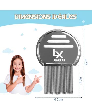 Peigne Anti Poux et Lentes Fort LUXELEI Sans Produits Chimiques - Recommand par les P diatre - Peigne Anti Pelliculaire - Peigne Poux - Antipoux - Peigne Qui Enleve les Pellicules - Buy Online on GoSupps.com