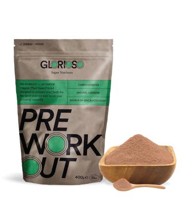Pre Workout - 400g - Guarana and Caffeine Powder - Source of Energy and Carbohydrates for Your Workouts - Vegan & Gluten Free - Glorioso Super Nutrients