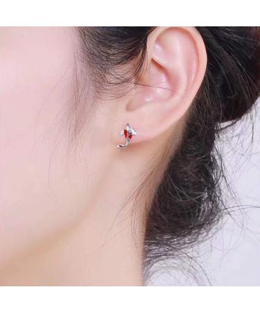Feyley Minimalist Earrings for Women | Trendy Color Matching Pins | Fashionable Fish Stud Earrings | Perfect Couple Jewelry Gifts - Buy Online on GoSupps.com