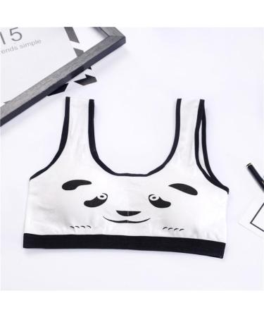 Fineser Girls' Panda Print Sports Bra Vest - Breathable Kids Underwear, Black, Ages 8-14 - Buy Online on GoSupps.com