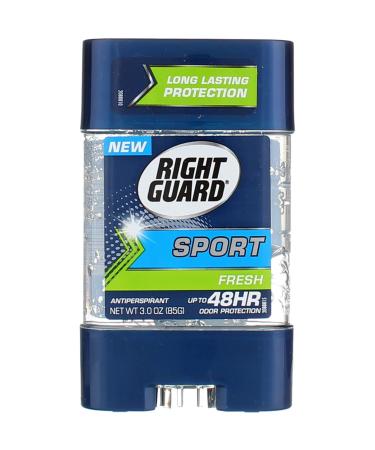 Right Guard Sport 3D Odor Defense Anti-Perspirant Deodorant Clear Gel Fresh 3 oz (Pack of 2)