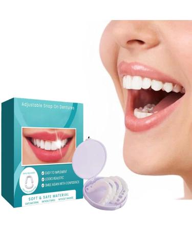 Buy Adjustable Silicone Veneer Dentures - Easy to Clean Temporary Snap-In Teeth for Missing & Irregular Coverage - Buy Online on GoSupps.com