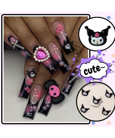 Kawaii Nail Charms - 40PCS 3D Resin Charms for Nail Art Supplies - Cartoon Kitty Jewels - Cute DIY Nail Accessories - 4 Colors - Buy Online on GoSupps.com