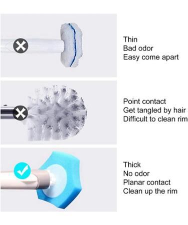 Pomojonbi Disposable Toilet Cleaning System Disposable Toilet Flushable Refill Brush Flushable Refills - 80 Refills - Buy Online on GoSupps.com