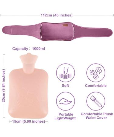 Xiaocao Hot Water Bottle with Belt Cover - Spout-Proof Heat Bag for Hand Waist Belly Neck Relief | Perfect Gift for Women & Girls - Buy Online on GoSupps.com