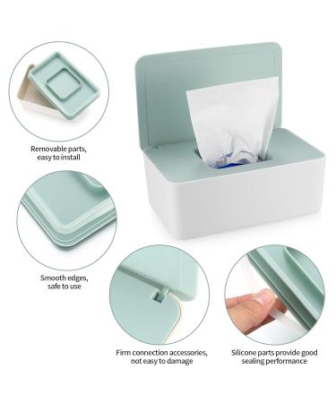 Buy 2-Pack Wet Wipes Box - Baby & Toilet Paper Storage Damp Towel & Napkin Holder - Durable Plastic Organizer for Home & Travel - Buy Online on GoSupps.com