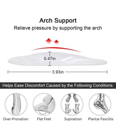 Dr. Foot's Arch Support Shoe Inserts for Flat Feet & Plantar Fasciitis - Pain Relief Pads for Men & Women | 5 Colors 5 Pairs - Buy Online on GoSupps.com