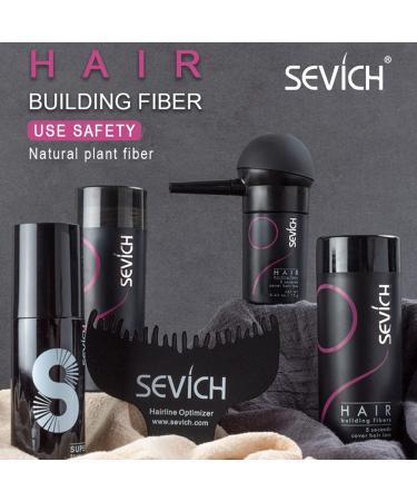 SEVICH Hair Fibers 25g - Black 0.88 oz | Keratin Concealer for Thinning Hair | Hair Loss Solution in 5 Seconds - Buy Online on GoSupps.com