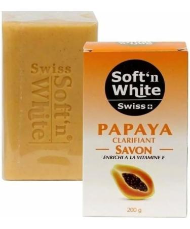 Soft N White Swiss Papaya Lightening / Brightening Soap 200g with First Lady Papaya Cream 200ml - Buy Online on GoSupps.com