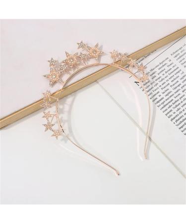 TQUXNGA Glinting Crystal Headband Hair Hoop for Pageant Prom Bridal Wedding Bridal Wedding Hair Accessories Gold - Buy Online on GoSupps.com