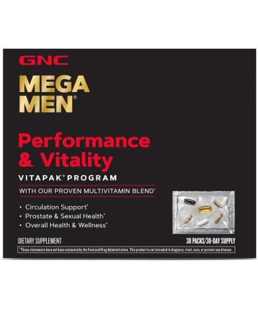 GNC Mega Men Performance and Vitality Vitapak Program Capsule - 30 Vitapaks