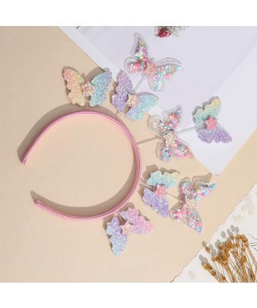 JSGHGDF Glittering Powder Headband Aesthetic Butterfly Hairhoop Festival Headdress Girls Party Headwear Valentines Hairpiece - Buy Online on GoSupps.com