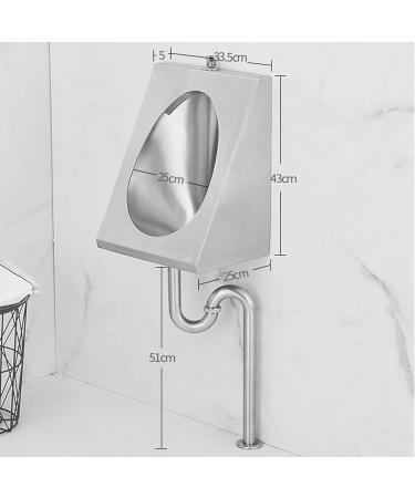 304 Stainless Steel urinals Induction Wall-Mounted Drainage Public Toilet urinals Square Wall-Mounted Men's urinals Bathroom Accessories for Homes Hotels Schools - Buy Online on GoSupps.com