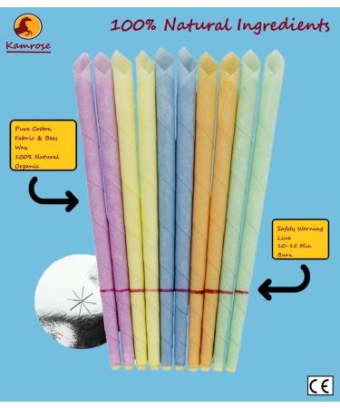 10x Ear Candles for Blocked Ears Hopi Wax Remover + 5 Protective Discs - Aromatherapy 5 Scents - CE Medical Grade - Double Disc Wax Filter - Mixed Variety - Buy Online on GoSupps.com