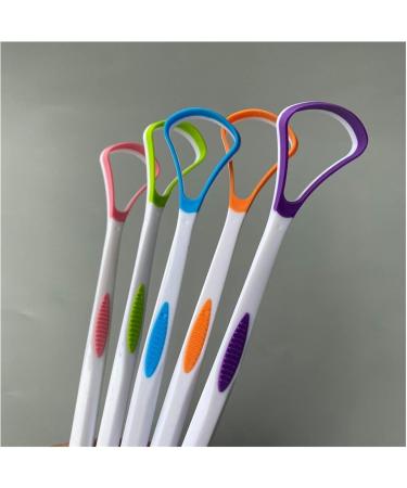 EBSBAG 5pcs Soft Silicone Tongue Scraper - Clean Mouth Brush for Oral Health | Random Color | International Shipping Available - Buy Online on GoSupps.com