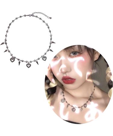 Oralgo Heart-Trailer Necklace | Trendy Punk Choker Chain for Women & Girls | Versatile Metal Accessory - Buy Online on GoSupps.com