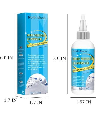 Whitening Shoe Cleansing Gel Stain Remover for White Shoes - Yellow Edge and Stain Remover with Tape and Brush (1PCS) - Buy Online on GoSupps.com