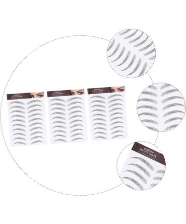 OHPHCALL Black Makeup 3 Sheets Waterproof Eyebrow Stickers Black Stickers Fake Eyebrows Imitation Eyebrow Sticker Make up - Buy Online on GoSupps.com