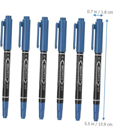 WOONEKY 6pcs Eyebrow Pen Eyebrow Tattoos Pen Pen Tool Surgery Pen Pen Plastic 13.9x1.8cm Blue - Buy Online on GoSupps.com