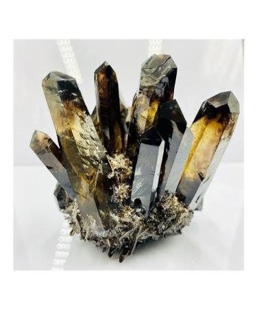 JUKUCKV Spiritual Support Natural Smoky Quartz Crystal Cluster Tea Crystal Specimen Healing Decoration (Size : 300g)