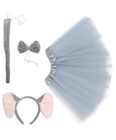 Ipetboom 1 Set Elephant Ears Headband Adult Elephant Headband Elephant Costume Accessories for Women Adult Elephant Ears Elephant Ears and Tail for Women Elephant Tail and Ears