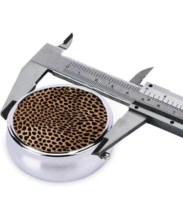 Leopard Print Mini Round Pill Box | Travel Pill Organizer with 3 Compartments - Portable Medicine Case for Home & Office - Buy Online on GoSupps.com